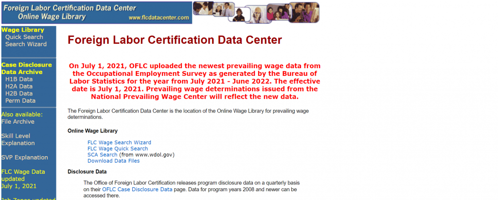 Foreign Labor Certification Data Center
