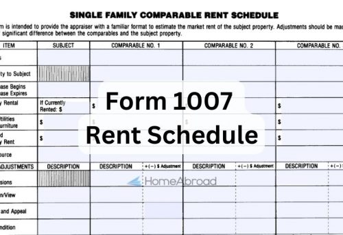 Form 1007 Rent Schedule
