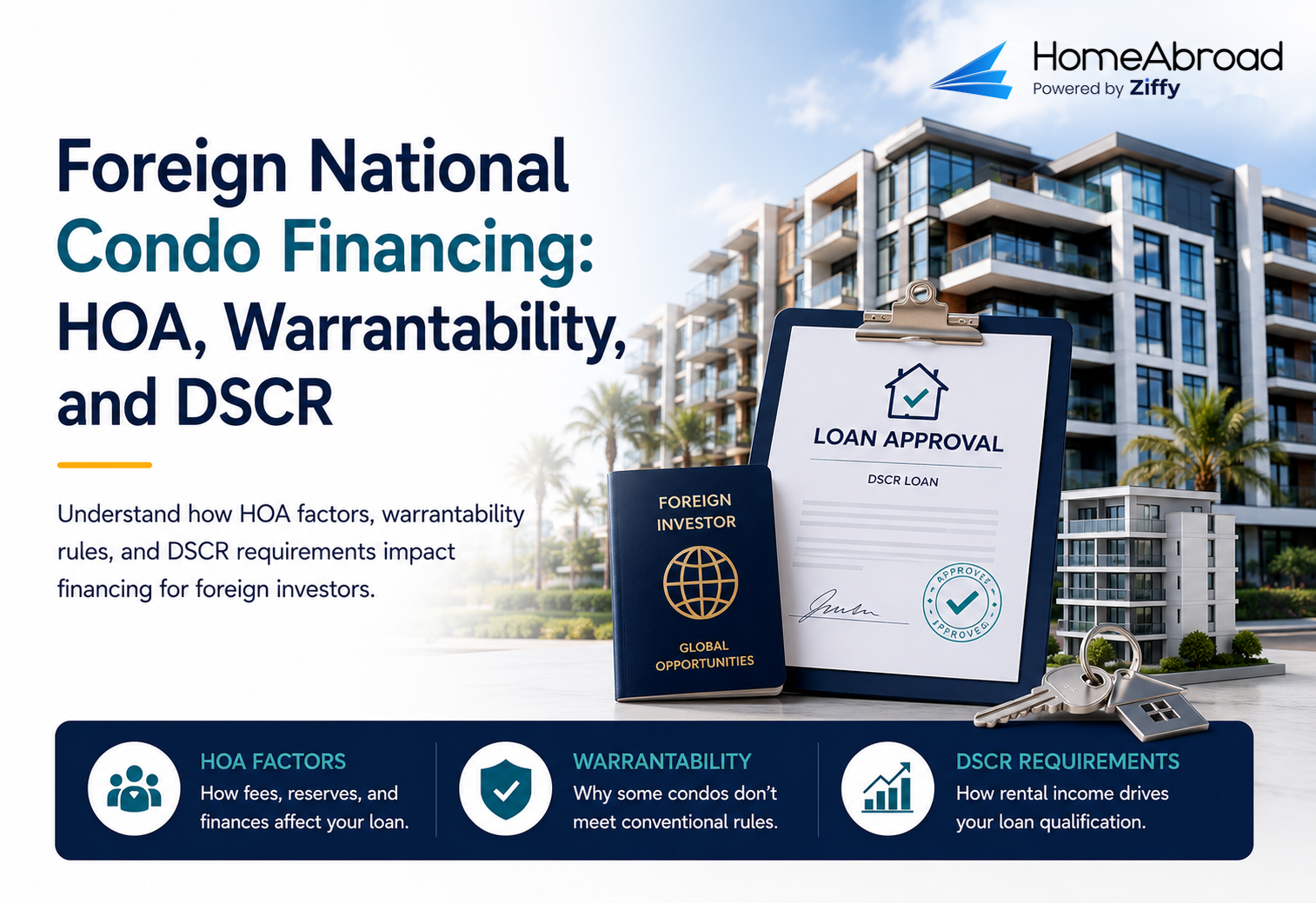 Foreign National Condo Financing: HOA, Insurance, Warrantability, and DSCR