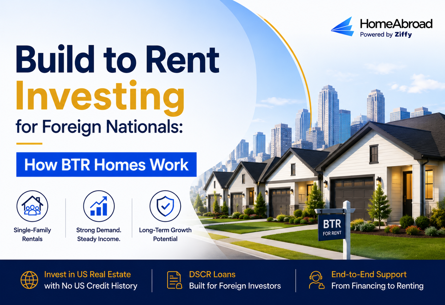 Build to Rent Investing for Foreign Nationals: How BTR Homes Work